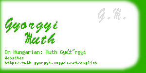 gyorgyi muth business card